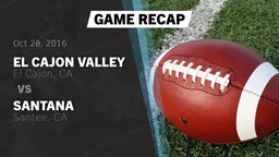 Recap: El Cajon Valley  vs. Santana  2016