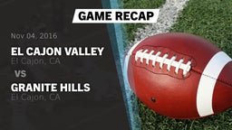 Recap: El Cajon Valley  vs. Granite Hills  2016