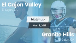 Matchup: El Cajon Valley vs. Granite Hills  2017