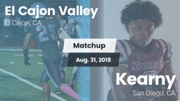 Matchup: El Cajon Valley vs. Kearny  2018