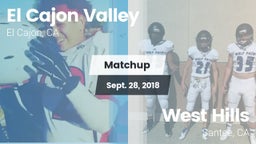 Matchup: El Cajon Valley vs. West Hills  2018