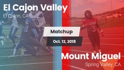 Matchup: El Cajon Valley vs. Mount Miguel  2018