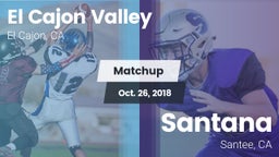 Matchup: El Cajon Valley vs. Santana  2018