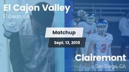 Matchup: El Cajon Valley vs. Clairemont  2019