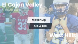 Matchup: El Cajon Valley vs. West Hills  2019