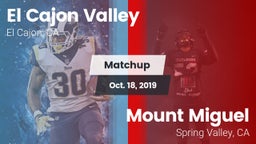 Matchup: El Cajon Valley vs. Mount Miguel  2019