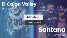 Matchup: El Cajon Valley vs. Santana  2019
