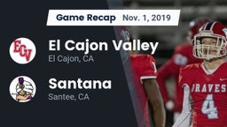 Recap: El Cajon Valley  vs. Santana  2019