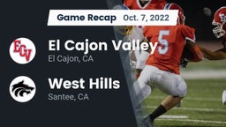 Recap: El Cajon Valley  vs. West Hills  2022