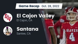 Recap: El Cajon Valley  vs. Santana  2022