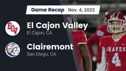 Recap: El Cajon Valley  vs. Clairemont  2022