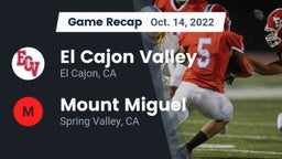 Recap: El Cajon Valley  vs. Mount Miguel  2022