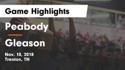Peabody  vs Gleason Game Highlights - Nov. 10, 2018