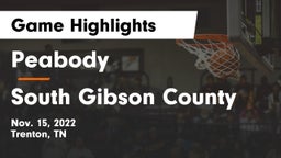 Peabody  vs South Gibson County  Game Highlights - Nov. 15, 2022