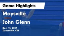Maysville  vs John Glenn  Game Highlights - Dec. 15, 2017