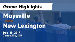 Maysville  vs New Lexington Game Highlights - Dec. 19, 2017