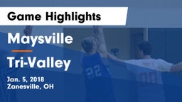 Maysville  vs Tri-Valley  Game Highlights - Jan. 5, 2018