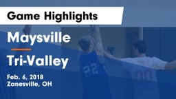 Maysville  vs Tri-Valley  Game Highlights - Feb. 6, 2018