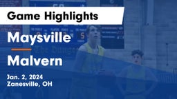 Maysville  vs Malvern  Game Highlights - Jan. 2, 2024