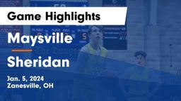 Maysville  vs Sheridan  Game Highlights - Jan. 5, 2024