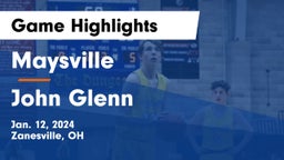 Maysville  vs John Glenn  Game Highlights - Jan. 12, 2024