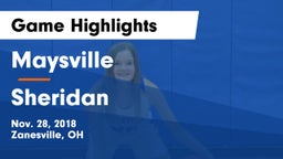 Maysville  vs Sheridan  Game Highlights - Nov. 28, 2018