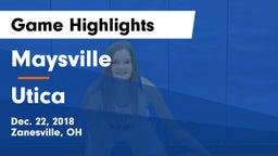 Maysville  vs Utica  Game Highlights - Dec. 22, 2018