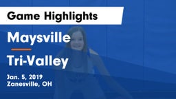 Maysville  vs Tri-Valley  Game Highlights - Jan. 5, 2019