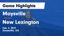 Maysville  vs New Lexington Game Highlights - Feb. 2, 2019