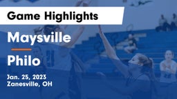 Maysville  vs Philo  Game Highlights - Jan. 25, 2023