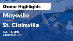 Maysville  vs St. Clairsville  Game Highlights - Feb. 11, 2023
