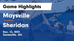 Maysville  vs Sheridan  Game Highlights - Dec. 13, 2023