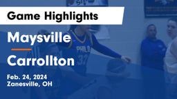 Maysville  vs Carrollton  Game Highlights - Feb. 24, 2024