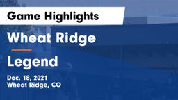 Wheat Ridge  vs Legend  Game Highlights - Dec. 18, 2021