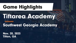 Tiftarea Academy  vs Southwest Georgia Academy  Game Highlights - Nov. 20, 2023