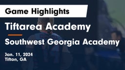 Tiftarea Academy  vs Southwest Georgia Academy Game Highlights - Jan. 11, 2024