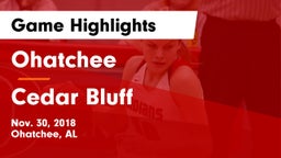 Ohatchee  vs Cedar Bluff  Game Highlights - Nov. 30, 2018