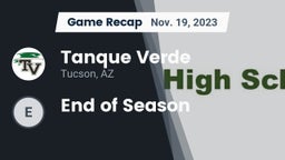 Recap: Tanque Verde  vs. End of Season 2023