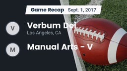 Recap: Verbum Dei  vs. Manual Arts - V 2017