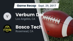 Recap: Verbum Dei  vs. Bosco Tech 2017