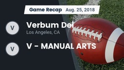 Recap: Verbum Dei  vs. V - MANUAL ARTS 2018