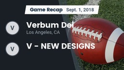 Recap: Verbum Dei  vs. V - NEW DESIGNS 2018