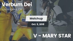 Matchup: Verbum Dei High vs. V - MARY STAR 2018