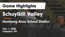 Schuylkill Valley  vs Hamburg Area School District Game Highlights - Feb. 1, 2020