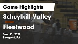 Schuylkill Valley  vs Fleetwood  Game Highlights - Jan. 12, 2021