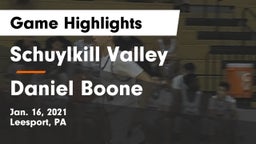 Schuylkill Valley  vs Daniel Boone  Game Highlights - Jan. 16, 2021