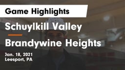 Schuylkill Valley  vs Brandywine Heights  Game Highlights - Jan. 18, 2021