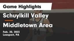 Schuylkill Valley  vs Middletown Area  Game Highlights - Feb. 20, 2023