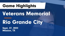 Veterans Memorial  vs Rio Grande City Game Highlights - Sept. 27, 2022