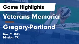 Veterans Memorial  vs Gregory-Portland  Game Highlights - Nov. 2, 2023